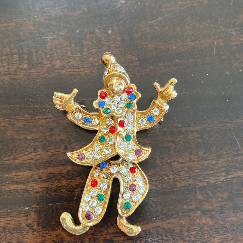 Vintage AD Clown Brooch/Necklace Dangler!!